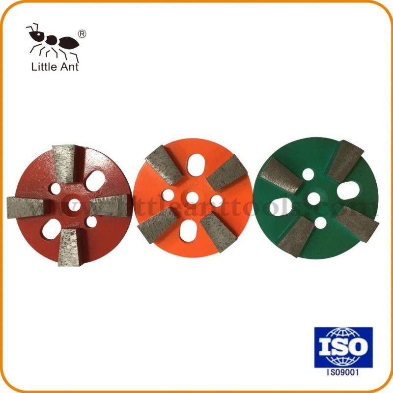 4 Teethes Concrete Floor Diamond Grinding Shoes Polishing Plate