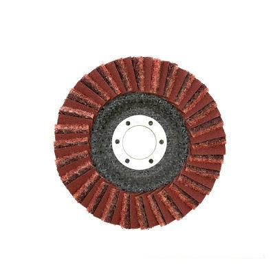 100*16 Red Non-Woven Flap Disc with Wholesale Price as Abrasives Tooling for Metal Stainless Steel Polishing