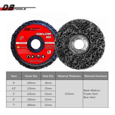 4&quot; 100mm Black Clean &amp; Strip Disc Plastic Backing T27 T29 for Remove Paint Vessel Derusting