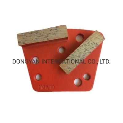 Concrete Floor Diamond Grinding Shoes Polishing Plate with 2 Segment