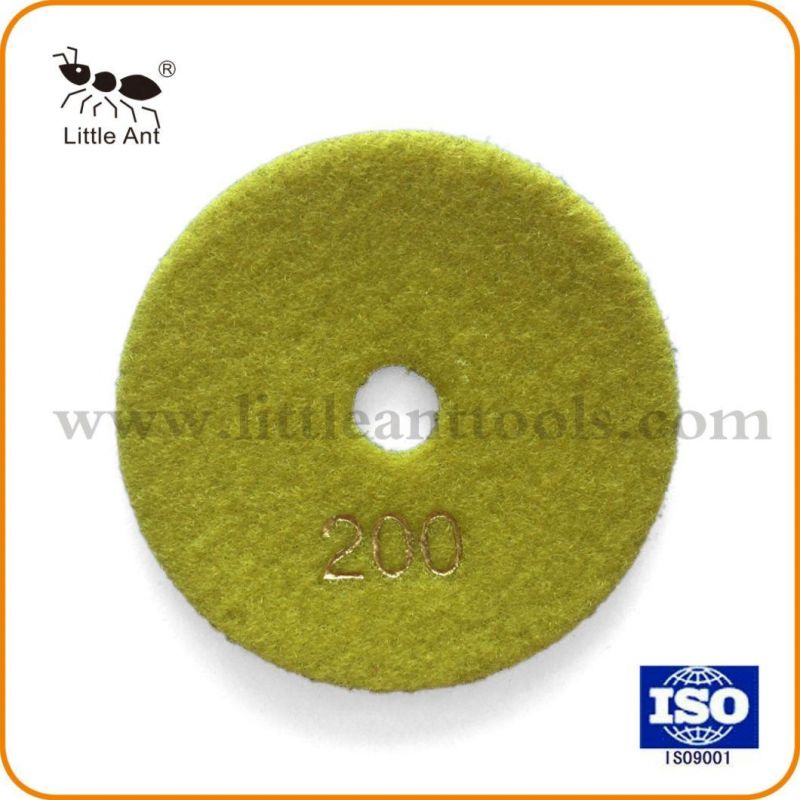 2018 China 4 Inch 100 mm Diamond Wet Dry Resin Flexible Polishing Pad for Granite Marble Stone Concrete