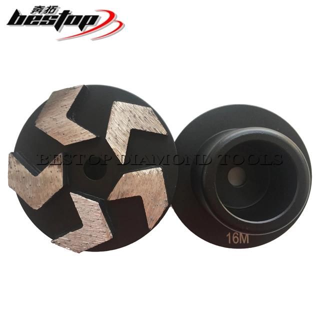 2 Inch Concrete Diamond Grinding Plugs with 5PCS Arrow Segments