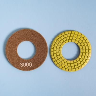 Qifeng Manufacturer Power Tools Diamond 5&quot; Abrasive Granite Marble Polishing Pads with Big Hole for Wet Use