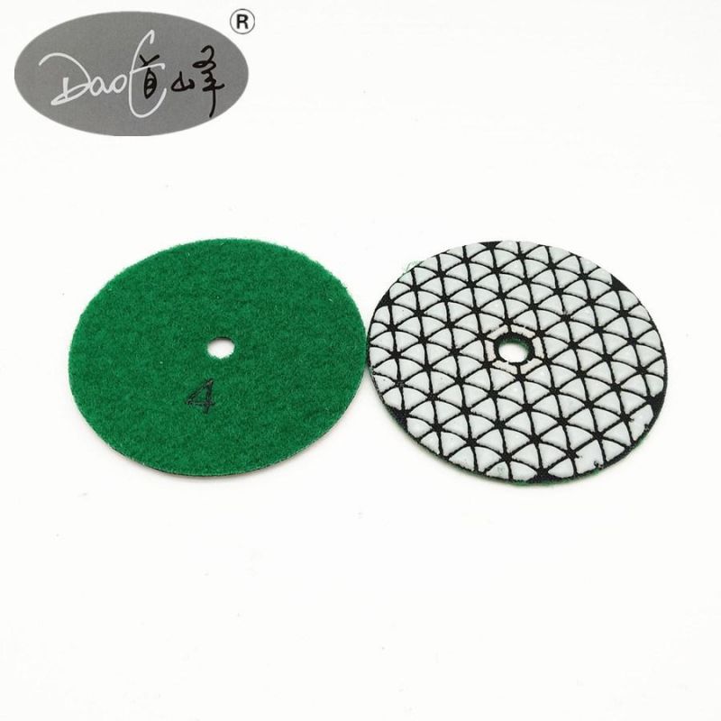 Daofeng 5inch 125mm Dry Diamond Polishing Pad for Quartz (triangle)