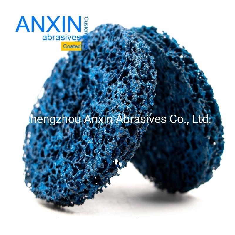Blue Non-Woven Polyweb Wheel for Cleaning Paints