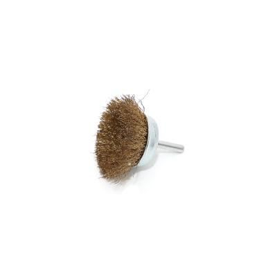 50mm Crimped Wire Cup Brush with Shaft (YY-854)