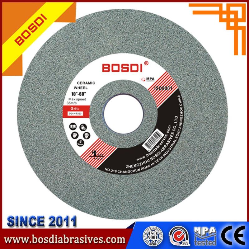 610X50X305mm Ceramic Grinding Wheel, a/Wa/Ca/Za/PA/Cra/Ga Mixed Material, 46-500# Grit, a~Y/Hardness, 35-80m/S, Grinding Stainless Steel & Hard Steel