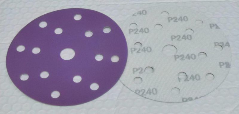 150mm Purple Ceramic Sanding Disc for Car Body-3m 745u Quality Sandpaper for Automobile Refinishing