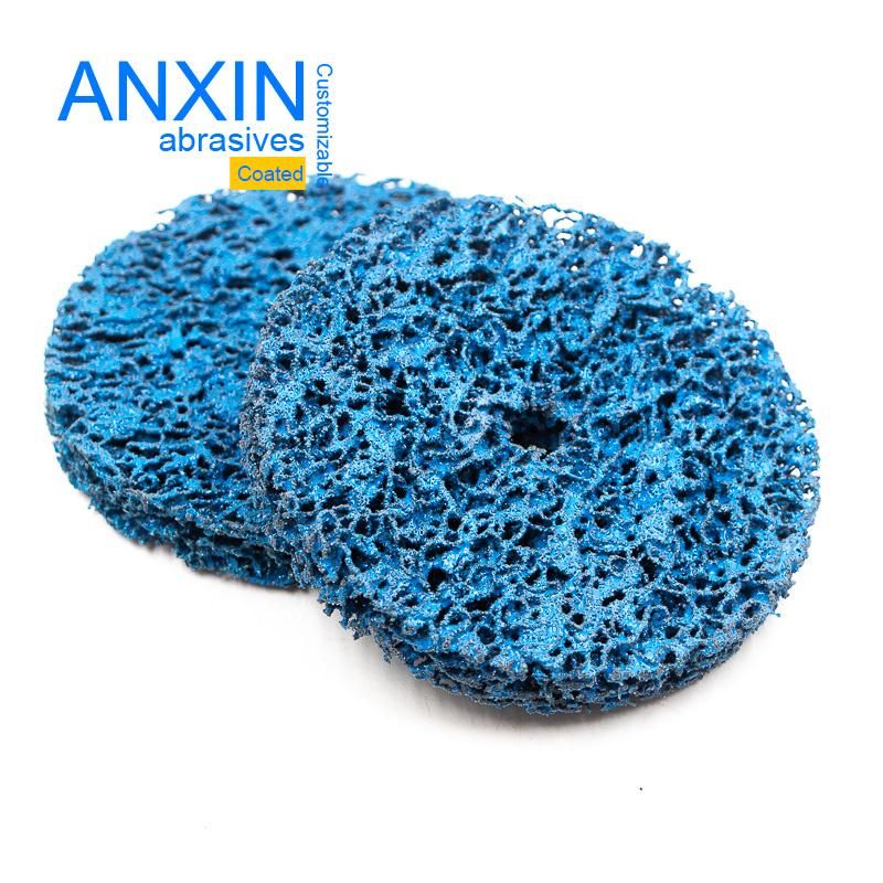 Blue Non-Woven Polyweb Wheel for Cleaning Paints