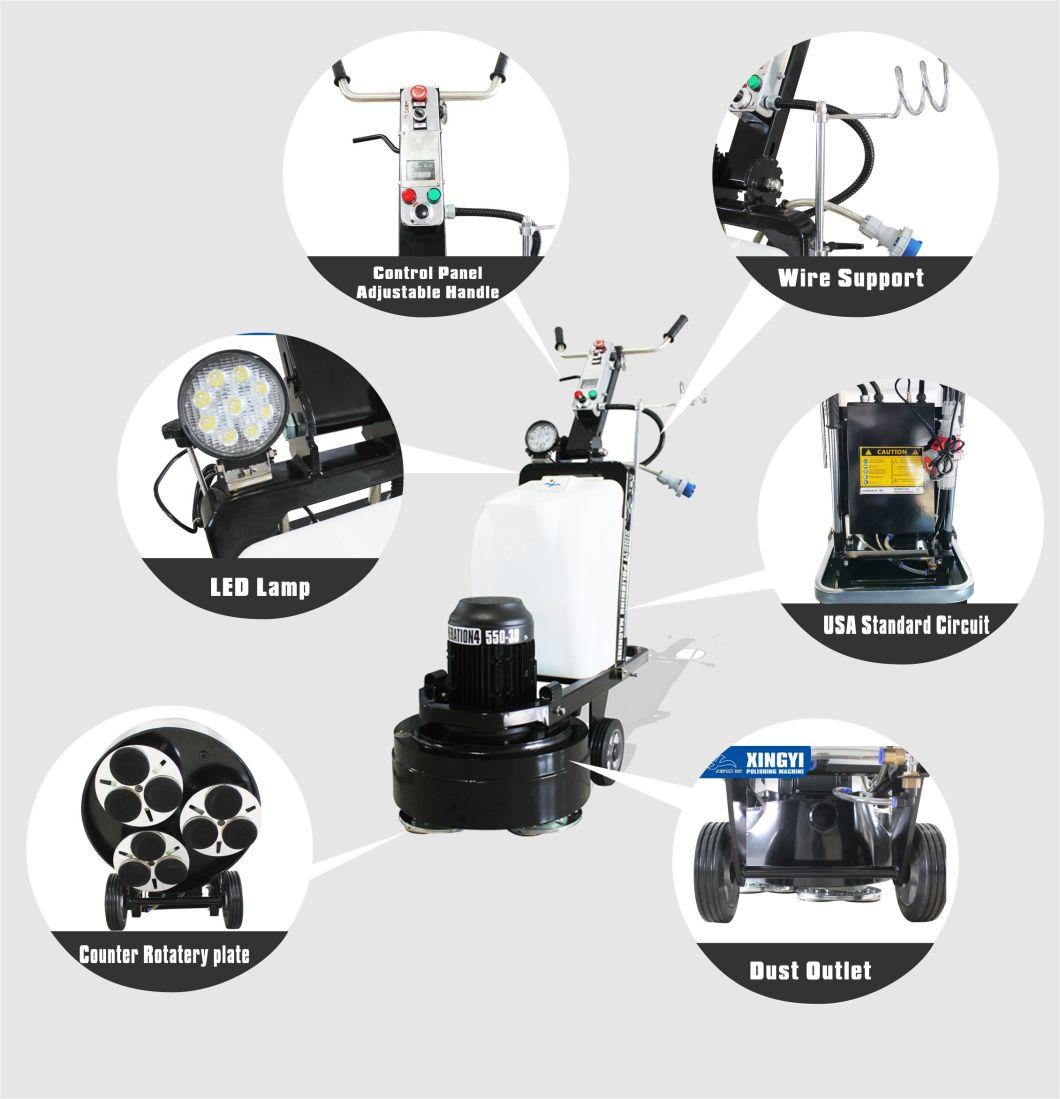 Factory 220/380V Electric Handheld Planetary Concrete Floor Grinder with Vacuum