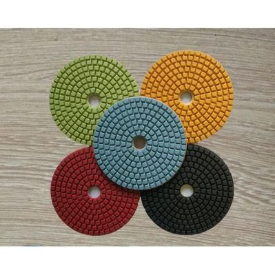 Qifeng Power Tool 4&quot; Wet Diamond Polishing Pads for Stone Marble Granite Processing