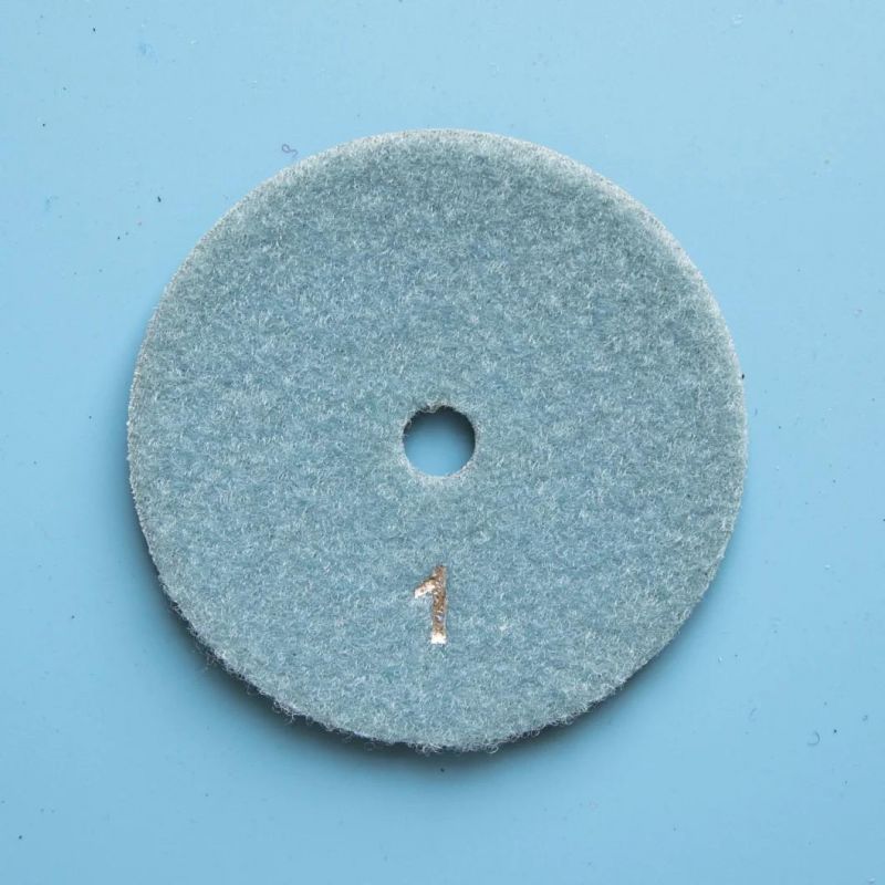 Qifeng Power Tool 80mm 3 Step Wet Flexible Diamond Polishing Pad for Marble Polishing