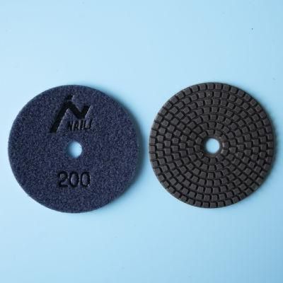 Qifeng Power Tool 80mm Abrasive Diamond Wet Grinding Polishing Pad for Marble