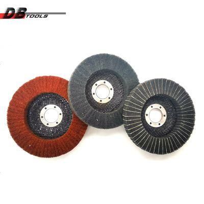 4&quot; 100mm Mop Wheel Non-Woven Disc 16mm for Stainless Steel Polishing Steel Inox Maroon Color Dark Red