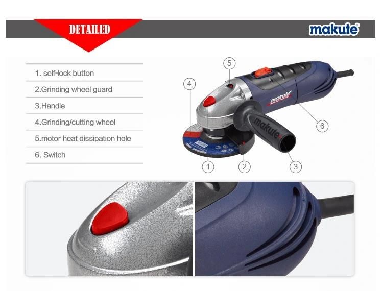 Makute 115mm 950W Angle Grinder with Switch up (AG001)