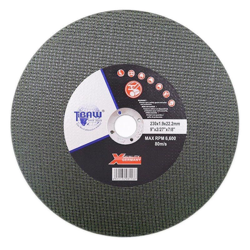 9 Inch 230X1.9X22.23mm Factory OEM Durable Cut off Wheel for Metal and Stainless Steel Can Use Both Cutting and Grinding