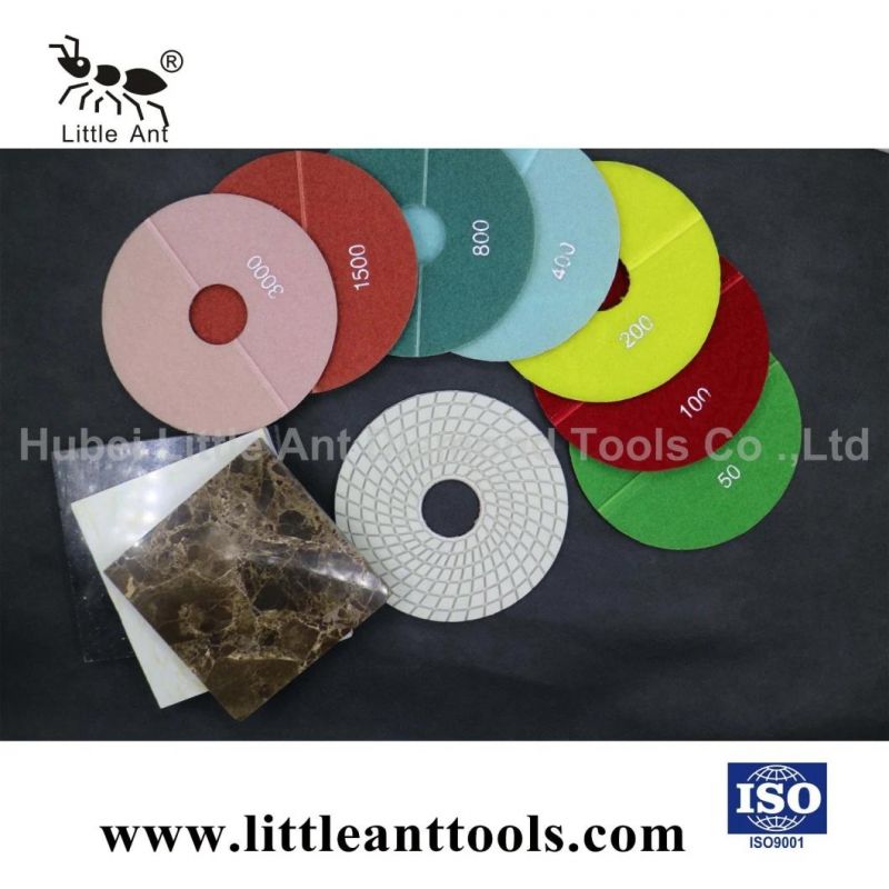180mm Diamond Wet White Polishing Pad for Polishing Stone