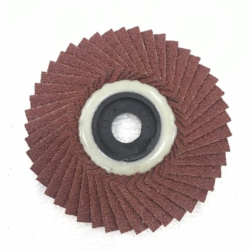 4inch 40#-320# High Quality Aluminium Oxide Radial Flap Disc for Grinding Stainless Steel and Metal
