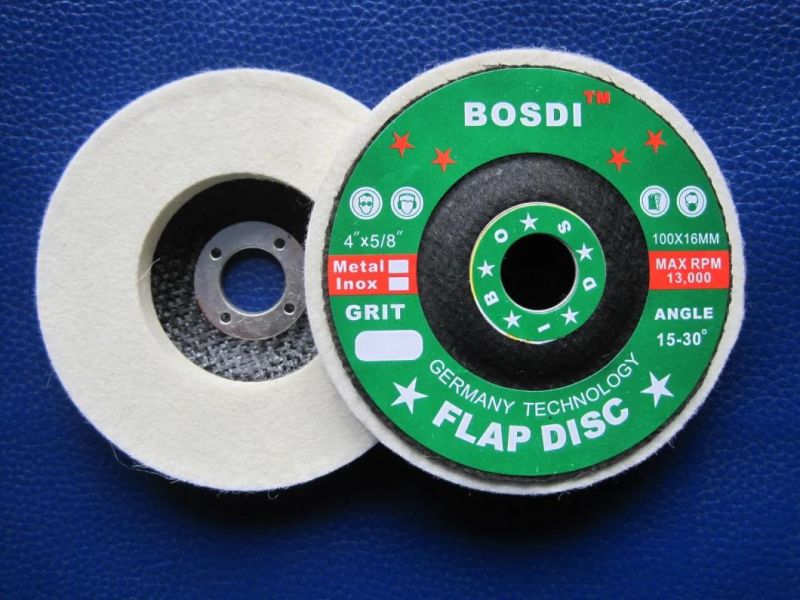 Bosdi Flap Disc for Stainless Steel, Stone, Woollen Disc, Polishing Metal Surface, Felt Disc for Metal