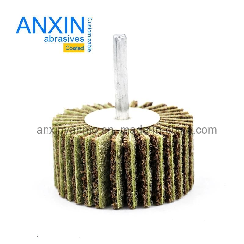 Surface Condition Nylon Mounted Flap Wheel with Shaft for Finishing