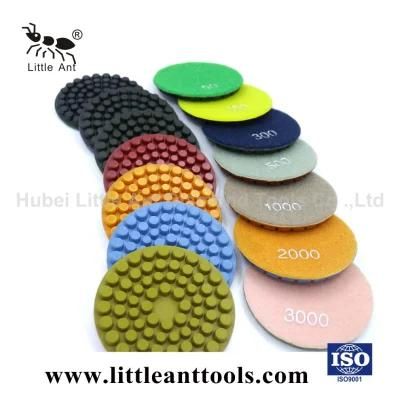 4 Inch Dots Pattern Hard Concrete Polishing Pad Dry and Wet Grinding