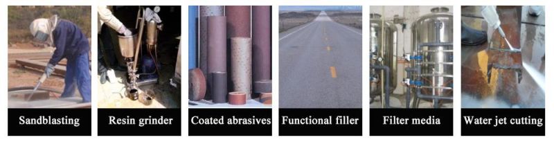 Black Granular High Melting Point Garnet for Chemical Filter Media