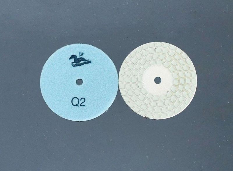 Qifeng Power Tool 4 Inch Diamond Four Steps Dry Polishing Pads for Marble/ Granite