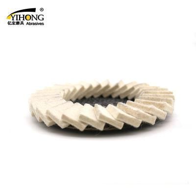 Wool Felt Flap Disc with Best Quality Fiberglass Backing Pad Wool Excellent Phenolic Resin