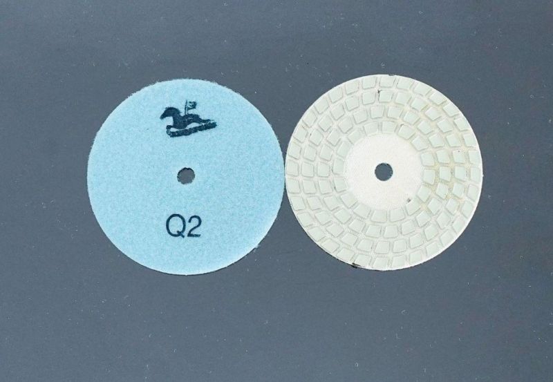 Qifeng 4 Steps Diamond Dry Resin Polishing Pad for Nature Stones