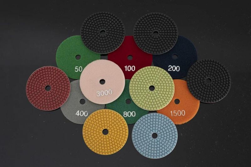Qifeng Power Tool 3 Inch Stone Granite Marble Wet Flexible Diamond Polishing Pads
