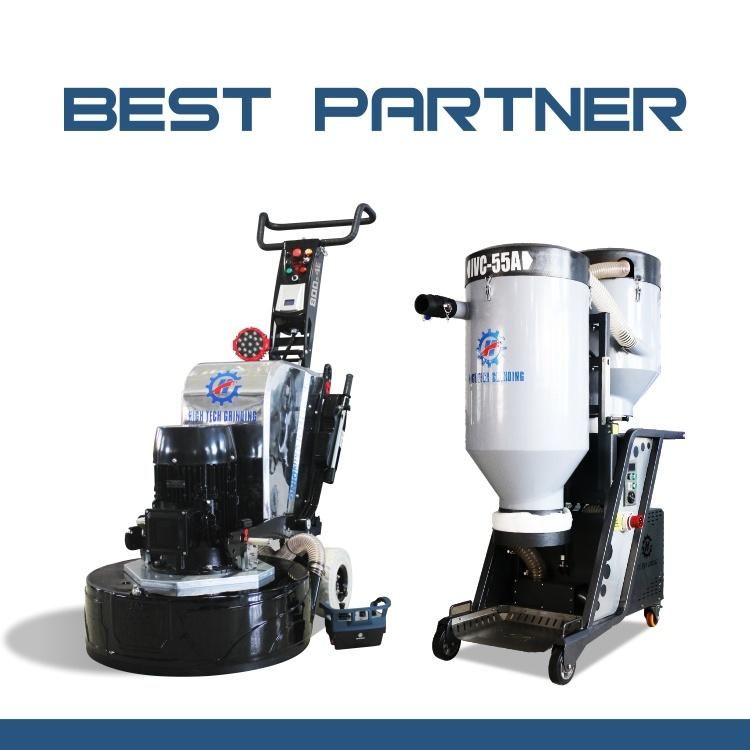 Remote Control Planetary Concrete Floor Grinder Polisher with Industrial Vacuum Cleaner