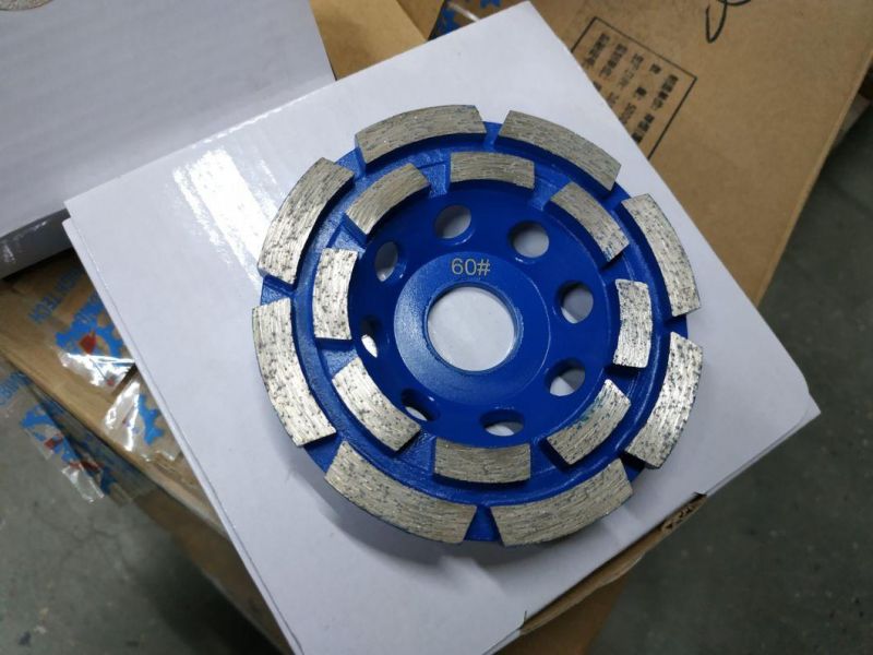 Double Row Welded Diamond Grinding Cup Wheels for Concrete