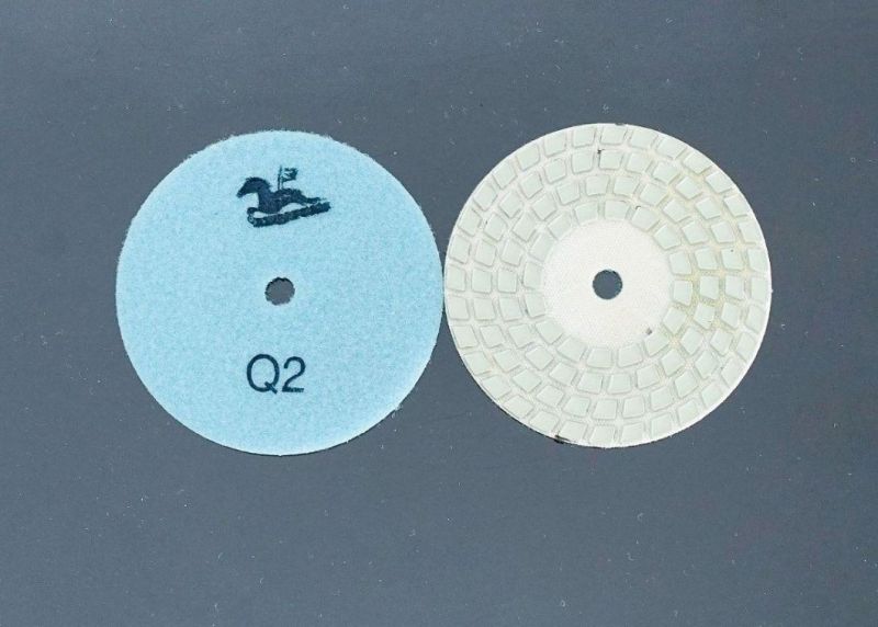 Qifeng 3 Inch 4 Inch Dry 4 Steps Polishing Pads for Granite and Marble