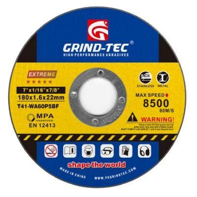 7 Inch 180X1.6X22 Disco De Corte Super Professional Power Tool Wheel Abrasive Cutting off Disc for Metal and Inox