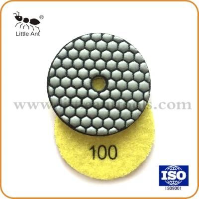 Hot Sale 3&quot; Diamond Flexible Dry Polishing Pads for Granite