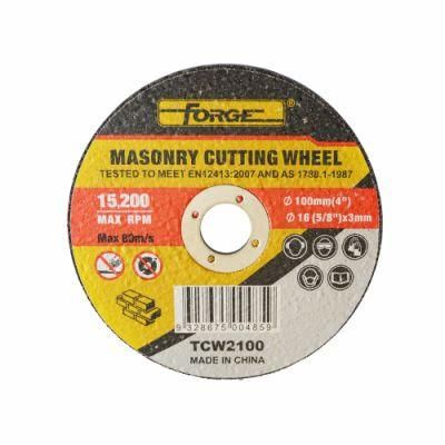 100*3*16mm Flat Type Stone Cut off Disc Masonry Cutting-off Wheel