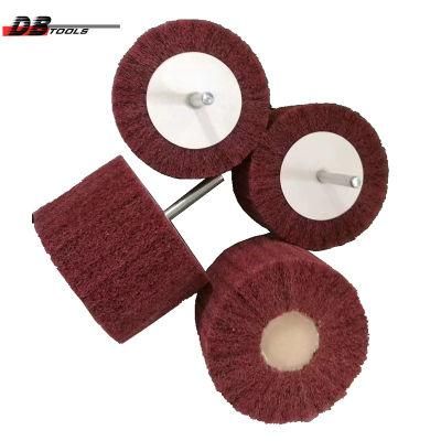 Mop Non-Woven Flap Wheel Mounted Interleaved for Wood, Metal Stainless Steel Shaft Wheel