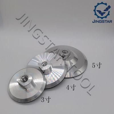 3&quot;/4&quot;/5&quot;/6&quot; Aluminum Backer Pads M14 5/8-11 Thread Backer Holder Pad for Surface or Straight Edge Polishing 1PC
