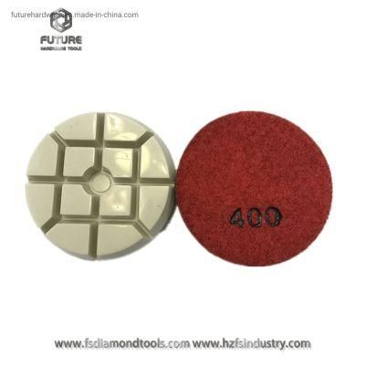 Resin Diamond Concrete Stone Floor Polish Tool, Wet &amp; Dry Polish Pad