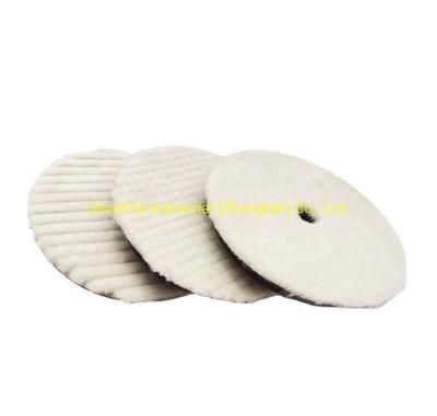 5 Inch Japanese Style 100% Wool Wool Buffing Pad for Dual Action Polisher RO Polisher