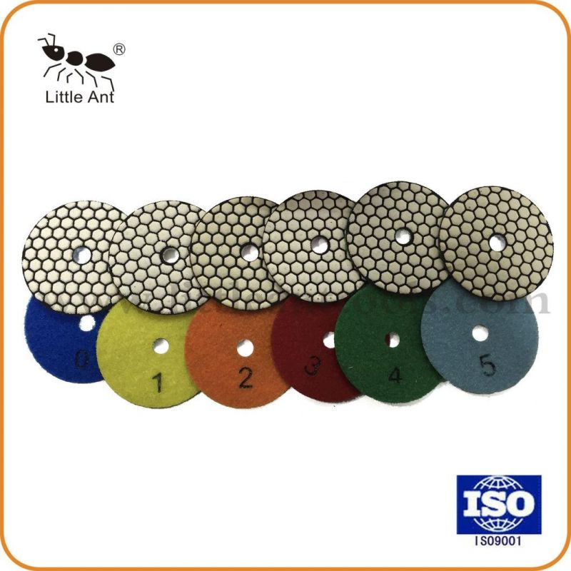 80mm, 100mm, 125mm Dry Polishing Pad 4 Inch Dry Flexible Diamond Polishing Pad