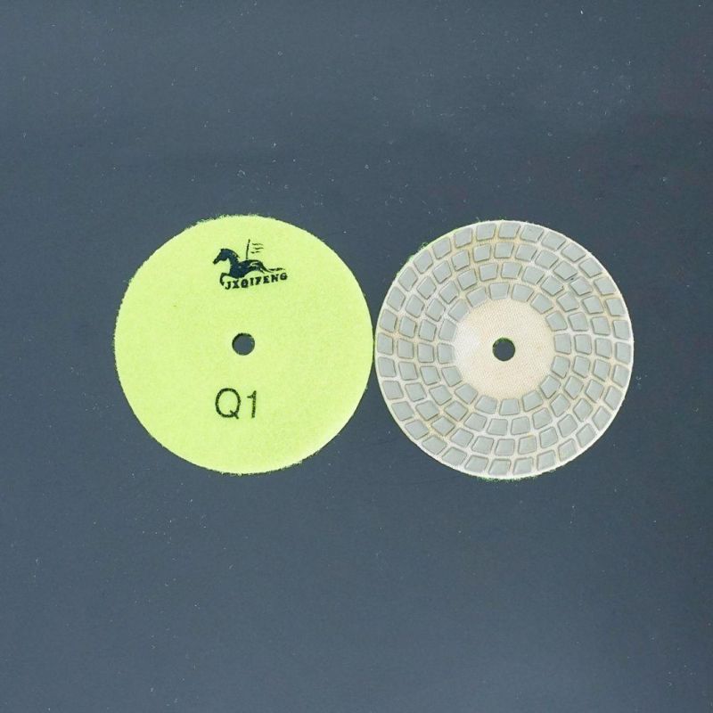 Best Qifeng 4 Steps 100mm Abrasive Tools Dry Polishing Pads for Stones