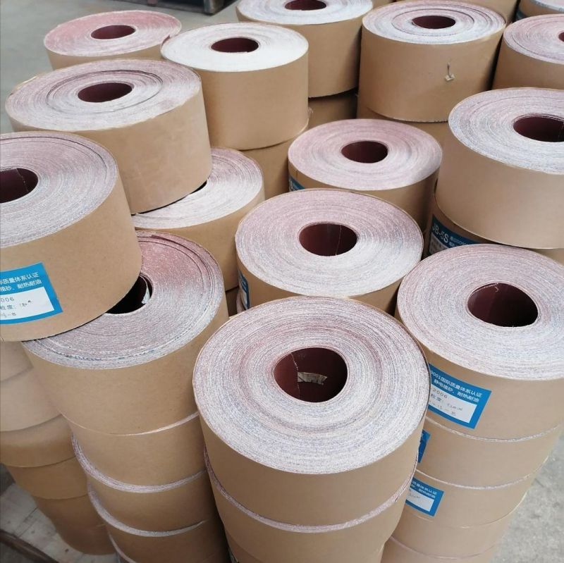 Alumina Oxide 60# 80# 100# 120# 150# 180# 220# China Coated Abrasive Cloth Jumbo Roll