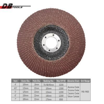 5 Inch 125mm Abrasive Flap Disc Emery Disc Aluminum Oxide T27 T29 for for Angle Grinder