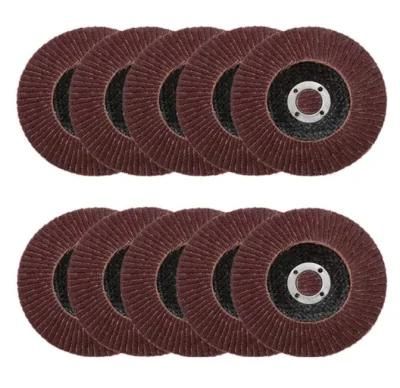 Stainless Steel Power Tools Aluminum Oxide Abrasive Flap Disc 4-1/2 Inch