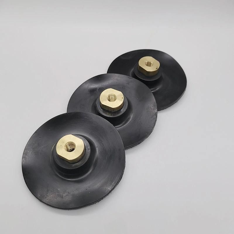 4inch Manufacturer of Diamond Polishing Pad 5/8-11 Rubber Backers Flexible Rubber Holder for Angle Grinder From China