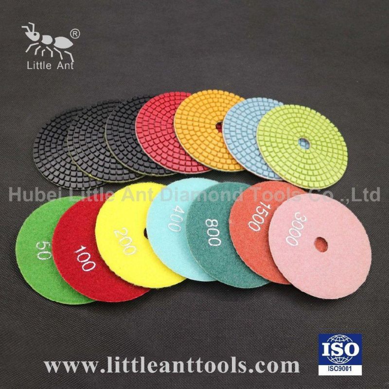 Little Ant Manufacturer Diamond Tools 4 ′′ Polishing Pad for Marble / Granite