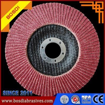 4.5 Inch 115mm Flap Wheels with Arbor, Flap Disc/Disk, T27, 40-320# Calcine Aluminium Oxide, for General Steel