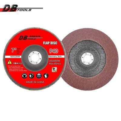 7&quot; 180mm Grinding Discflap Wheel 22mm Hole Alumina Oxide for for Paint Remove P40