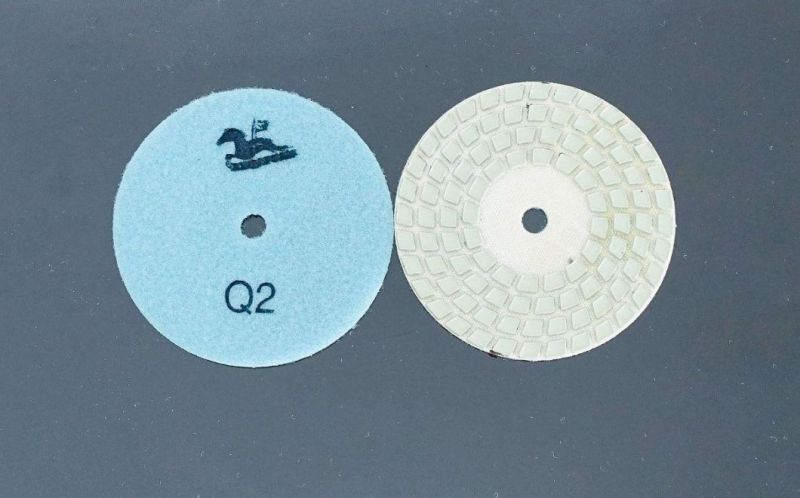 Qifeng 4′ ′ Four-Step Diamond Dry Resin Polishing Pads for Nature Stones